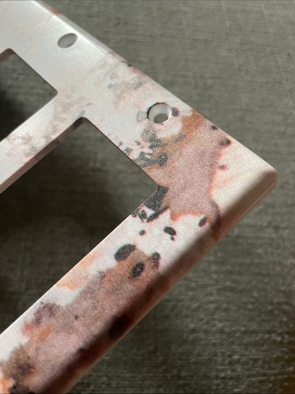 Abstract Marble Pattern Triple Rocker Switch light Plate - Blush and Black - Picture 3 of 4